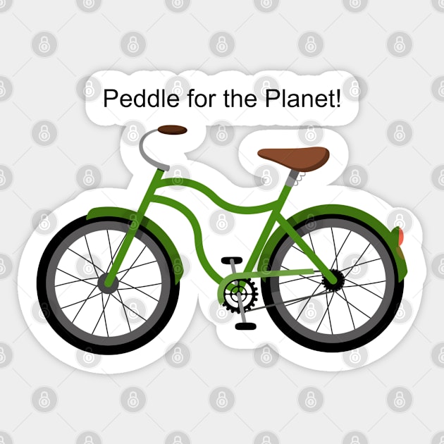 Peddle for the Planet Sticker by nancy.hajjar@yahoo.com